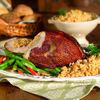 Smoked Stuffed Chicken with Seasoned Rice Stuffing