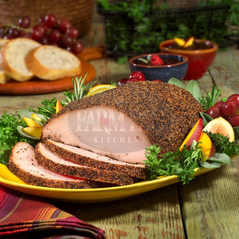 Smoked Peppered Turkey Breast, Farm Pac Kitchens